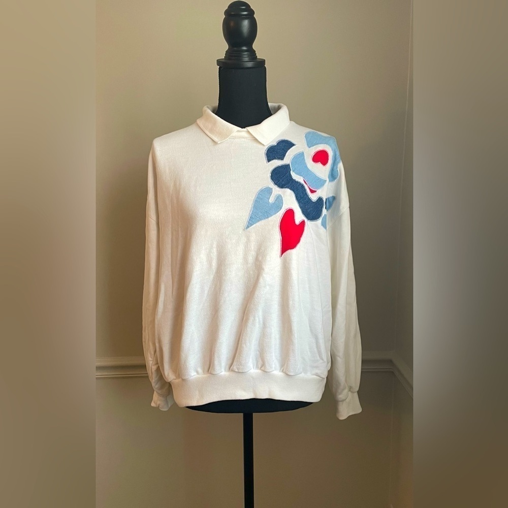 Alfred Dunner Vintage White Sweater Sweatshirt Size XL